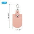thumbnail image 2 of Uxcell Leather Key Fob, 2 Pcs Leather Key Fobs with Key Rings DIY Keychain Holder for Car Keys, Light Pink, 2 of 5