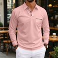 thumbnail image 2 of Fabrcox Polo Shirts for Men Long Sleeve Button Down Collared Mens Golf Shirt Regular Fit Casual Office Mens Dress Shirt with Chest Pocket XXXL, 2 of 8