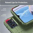 thumbnail image 6 of Durable Sturdy Phone Case for Motorola Moto E22, Heavy Duty Shockproof Slim Rugged Phone Case Bumper Rugged Cover for Motorola Moto E22i/E22 HD Green, 6 of 13