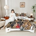 thumbnail image 4 of Homewish Leopard Print High Heel Bedding Comforter Set, Female Modern Fashion Twin Comforter Sets, Chic Bowknot Bag Reversible Bedding Set, Breathable Home Decor, 2-Piece, 4 of 8