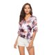 thumbnail image 5 of Blusa De Mujer Floral Media Manga Vendaje Túnica Moda Tops Delgados (Rosa M) Tmvgtek Mujer, 5 of 9