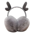 thumbnail image 1 of Guardurnaity Orejeras cálidas para mujeres y niñas, lindas orejeras elásticas de felpa para exteriores, cubiertas para los oídos de invierno, Calentadores de oídos gris, 1 of 6