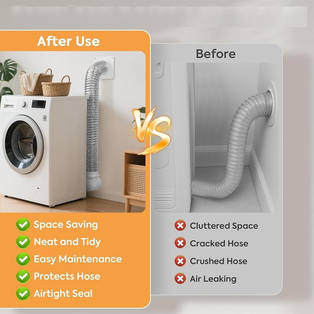 Osdhezcn Aluminum Ducting Heavy Duty Dryer Vent Hose 90 Degree Dryer Vent for Heating Cooling Ventilation and Exhaust Ventilation