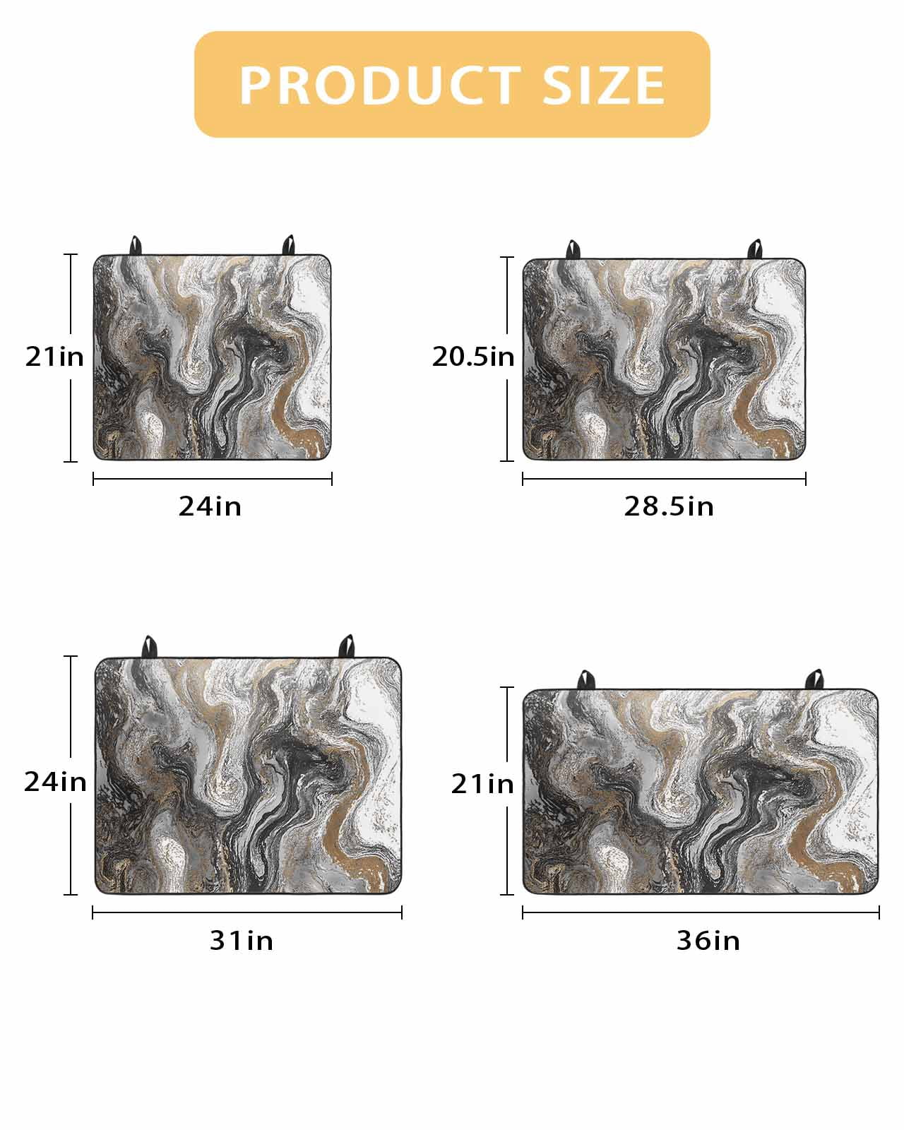 nqOlkjepod Large Induction Cooktop Protector Mat 24"x21", Black Marble Stove Top Covers for Electric Stove, Retro Chic Abstract Mottled Texture Art Stove Burner Cover Mats, Glass Top Stove Cover
