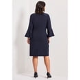 thumbnail image 2 of Avenue Women's Plus Size Cool Hand Bell Sleeve Dress, 2 of 2