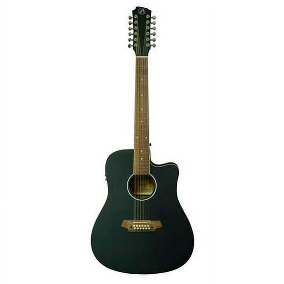 Bamboo GA-4012-MAHOGANY-BK-Q 12 Cuerdas - Guitarra Electroacústica con Funda