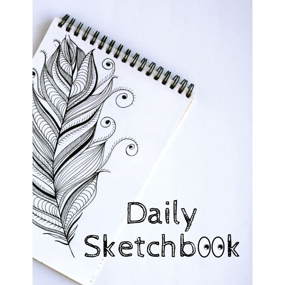 Daily Sketch Book 8.5" X 11", Customized Artist Sketchbook to Draw and