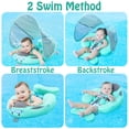 thumbnail image 2 of HECCEI Baby Pool Float with Canopy Non-inflatable Mambobaby Float for Infants 3-24 Months, Green, 2 of 7