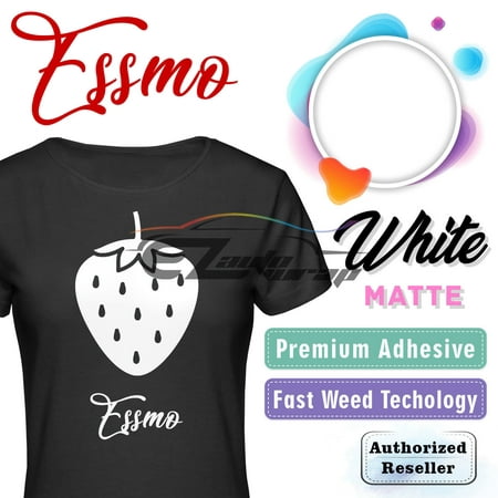 ESSMO WHITE Matte Solid Heat Transfer Vinyl HTV Sheet T-Shirt 20