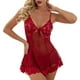 thumbnail image 3 of Ropa De Dormir De Encaje Sin Espalda, Conjunto De Body De Encaje Con Perspectiva De Cuello En V, Correas Ajustables Transpirables Para Regalos De Aniversario ANGGREK Otros, 3 of 6