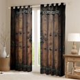 thumbnail image 2 of Homewish Old Barn Door Curtains Pack of 2 (42x84 Each) for Female Men Adults,Retro Vintage Curtains Blackout,Rustic Lodge Cabin Bedroom Curtains,Microfiber Bedroom Decor, 2 of 6