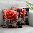 thumbnail image 3 of Chilfamy Rose Pillow Cover for Couch Sofa Indoor Outdoor Square Design High-Quality 1PC 18x18in, 3 of 5