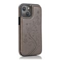 thumbnail image 3 of Compatible with iPhone 15 Plus Case Wallet with Card Holder,Embossed Butterfly Pattern PU Leather Double Magnetic Buttons Flip Shockproof Protective Cover for iPhone 15 Plus 6.7 Inch, Gray, 3 of 9