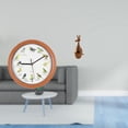 thumbnail image 2 of Reloj de pared con forma de pájaro cantor, decorativo, figura de animal, estatua artesanal con sonido, madera resistente, apto para sala de estar, dor, 2 of 8