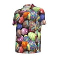 thumbnail image 3 of Daiia Easter Eggs1 Pattern Men’s Polo Shirts,Solid Deck Shirt,Classic Fit, Breathable Cotton Polo for Casual and Sport Wear-Large, 3 of 9