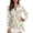 Beach Scene Print, variant on Jiueut Woman Polo Tops Activewear Moisture Wicking Versatile V Neck Pullover Quarter Zip Workout Tops Long Sleeves, Bluebird Floral Print, Size XX-Large
