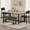 grey, variant on Dining Table Set for 4 with Bench and 2 Upholstered Chairs, Wooden Rectangular Kitchen Table for Small Spaces, Easy Assembly, Rustic Black Finish
