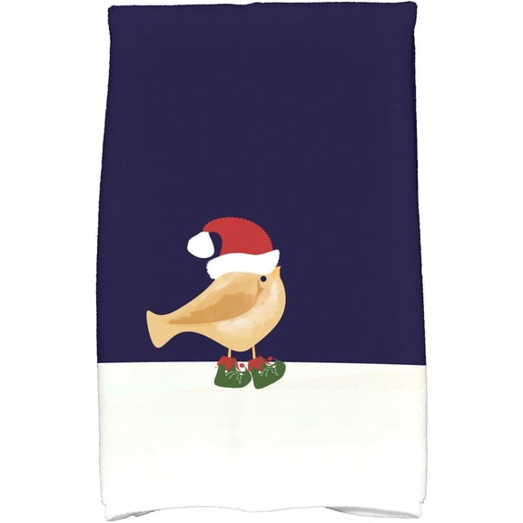 Simply Daisy 18" x 30" Merry Christmas Bird Holiday Animal Print Kitchen Towel