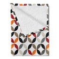 thumbnail image 2 of Geometric Circle Soft Flannel Fleece Throw Blanket, Dimensional Ring Forms Series Tones Hispter Bohemian Design Image, Cozy Plush for Indoor and Outdoor Use, 60" x 80", Multicolor, by Ambesonne, 2 of 5