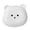 White, variant on Queroig Snack Plate Cute Bear Pattern Easy to Clean Stackable Round Edges Multipurpose Plastic Space Saving Fruit Dish Kitchen Tableware