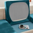 thumbnail image 5 of Rosnek Velvet Plush Stretch Sofa Slipcover Couch Cushion Covers, Blue, 5 of 7