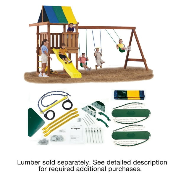 SwingNSlide Wrangler DIY Play Set Hardware Kit (Wood and Slide not