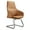 Acorn Brown, variant on LeisureMod Celeste Modern Leather Conference Office Chair with Upholstered Seat and Armrest (Black)