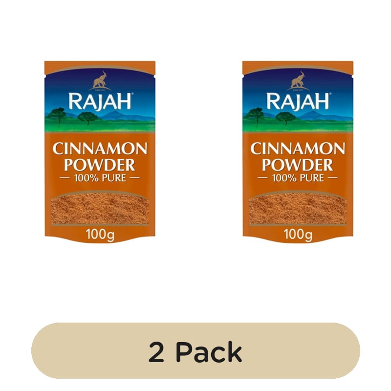 Rajah Spices Ground Cinnamon Powder 100g, British Import (Pack of 2)