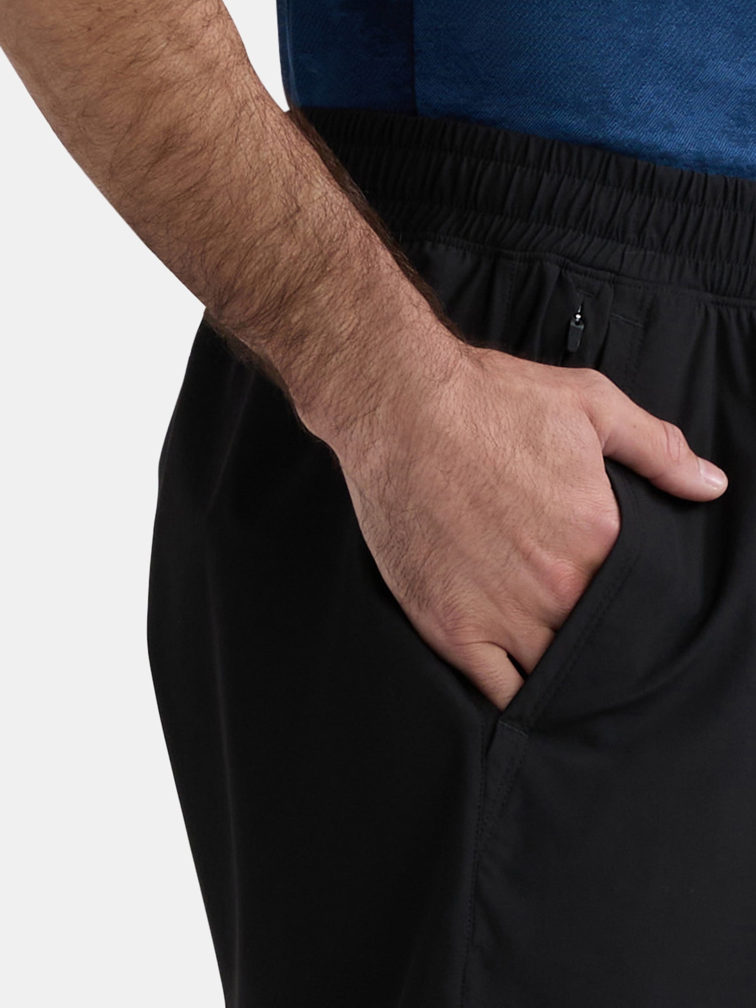 Athletic Works Men's and Big Men's Nylon Stretch Shorts, 6" Inseam, Sizes S-3XL