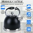 GasSaf Tea Kettle for Stovetop ，3 Quart Loud Whistling Teapot with Cool Grip Ergonomic Handle