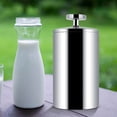 thumbnail image 2 of Espumador de leche de doble malla de acero inoxidable para café Manual de 200ml (color Original), 2 of 7
