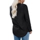 thumbnail image 4 of Camisas con dobladillo curvo,Camisas de cuello redondo para mujer Camisas de color puro Top de manga larga construido para profesionales, 4 of 6