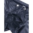 thumbnail image 6 of YONGHS Mens Jockstraps Solid Latex Faux Leather Briefs Hipster Panties Boxer Shorts Underpants Black L, 6 of 7