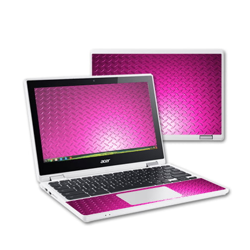 MightySkins Skin Compatible with Acer Chromebook R11 Screen case wrap Cover Sticker Skins Pink Diamond Plate 