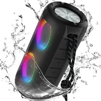 Oraolo Luster Bluetooth Speaker , Portable Speaker with Colorful Lights, Stereo Sound, Bluetooth 5.3, 24H Playtime, IPX6 Waterproof, AUX-in, Speaker for Outdoor Camping