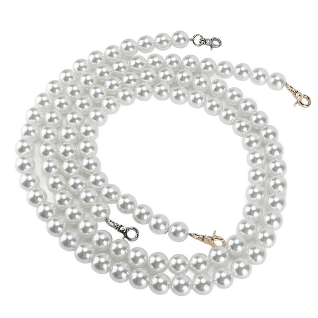 Cadenas de perlas de imitación para mujer, correa para el asa del bolso, decoración, accesorios de repuesto, 1 metro, 2 uds.
