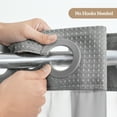 thumbnail image 5 of Barossa Design Waffle Weave Shower Curtain with Snap in Liner, Mesh Window, 71"W x 74"L, Grey, 5 of 6