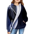 thumbnail image 2 of XQYLOS Teen Girls Sweatshirt 𝖶affle Knit Hoodies Cute Drawstring Hooded Sweatshirts Fall Long Sleeve Pullover Top with Pocket, 2 of 7