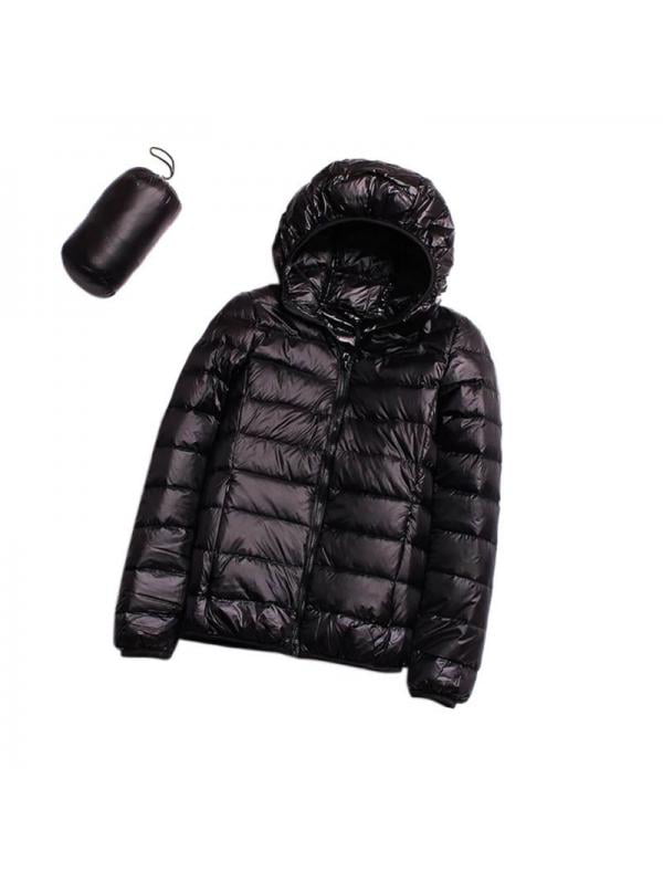 Women's Down Jacket Ultralight Stand Collar Coat Winter Hoodie