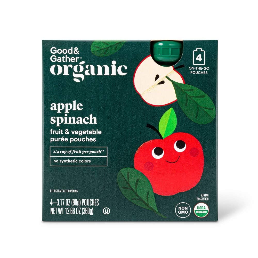 Good & Gather Organic Apple and Spinach Fruit and Vegetable Squeezers