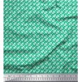 thumbnail image 1 of Soimoi Green Rayon Fabric Diagonal Arrow Fabric Prints By Yard 56 Inch Wide, 1 of 3