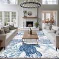 thumbnail image 3 of Non-Slip Rug Pad Rugs Ocean Sea Turtle Blue Coral Rectangle Area Rugs 5x7Ft Soft Carpet Pads for Living Room Kids Room, Sea Starfish Seahorse, 3 of 9
