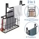 thumbnail image 2 of organizador de puertas de cocina, estantes de despensa con barra para toallas y 4 ganchos, para almacenamiento de tablas de cortar de cocina, toallas, baño, organización debajo del fregadero, 2 of 4