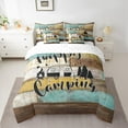 thumbnail image 2 of Homewish Happy Camping Bedding Comforter Set 7pcs for Kids Children Teens,Adventure Car Queen Bedding Sets Super Cozy,Lodge Cabin Queen Sheet Sets,Super Cozy Room Decor,Reversible, 2 of 8