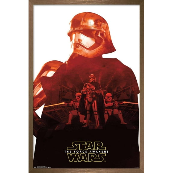 Star Wars: The Force Awakens - Captain Phasma Badge Wall Poster, 22.375" x 34", Framed