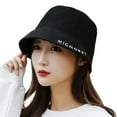 thumbnail image 3 of IDALL Bucket Hats Sun Hat Women Bucket Hats Cute Fisherman Hat Side Wear Cap Unisex Festival Outdoor Party For Women Hats for Women Summer Hats Black One Size, 3 of 3
