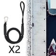 thumbnail image 4 of Bungee Dock Line Boat Rope with Bungee Dock Line Clips Docking Ropes Carabiner Boating for PWC for Pontoon Fishing Boat Kayak Canoe Accs Black 2pcs, 4 of 9