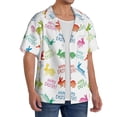 thumbnail image 4 of Wukai Happy Easter Rabbit Men's Casual Short-Sleeve Button Down Shirt - Lightweight Summer Dress Shirt for Daily Wear-4X-Large, 4 of 7