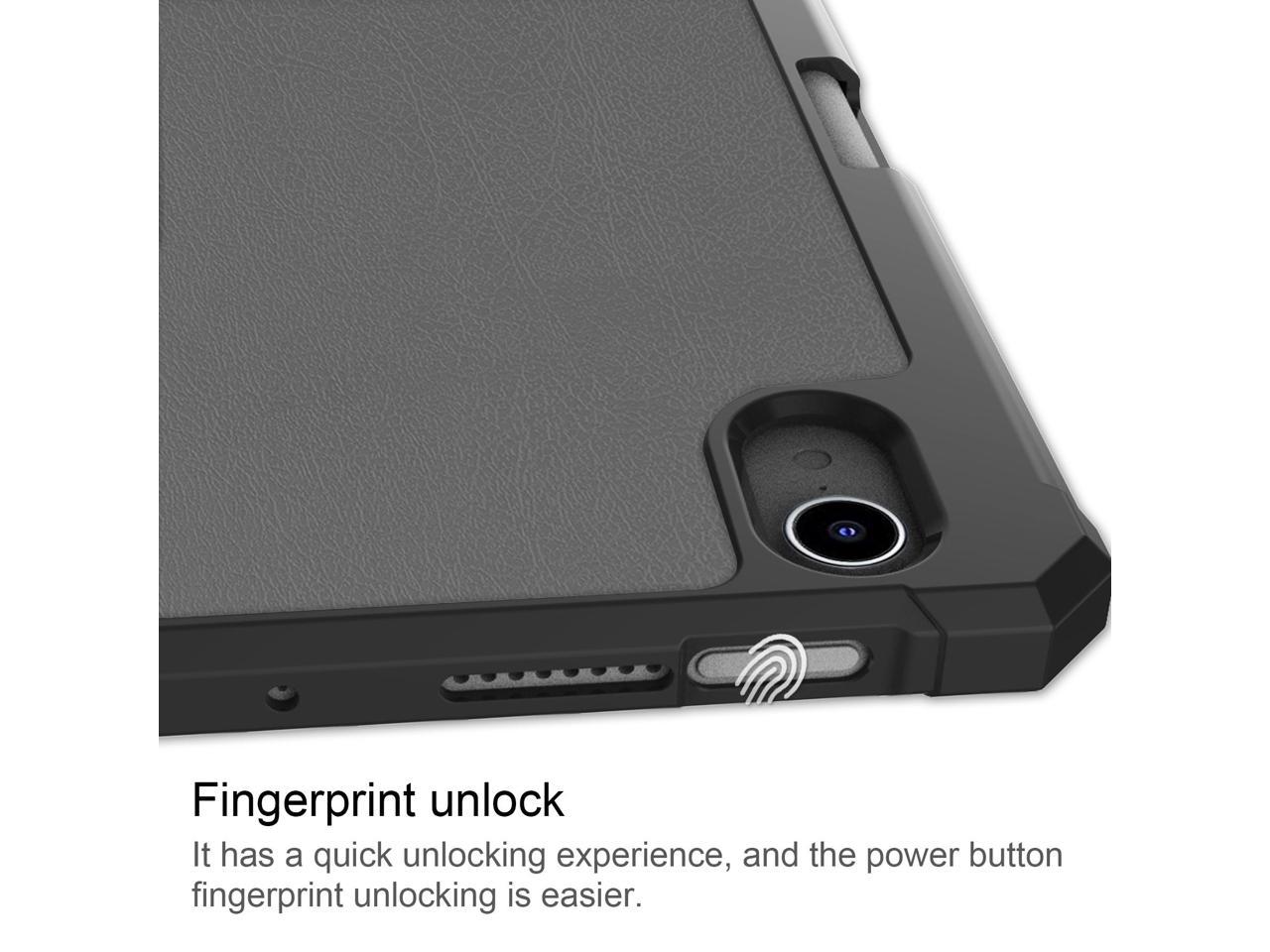 New iPad Mini 6 Case 2021 with Pencil Holder - [Full Body Protection + 2nd Gen Apple Pencil Charging + Auto Wake/Sleep], Soft TPU Back Cover for 2021 iPad Mini 6th Generation 8.3 inch