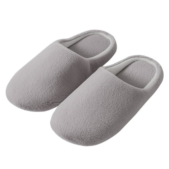 adviicd Slippers for Men Slippers Plush House Shoes Anti-Slip Warm Slip On Soft Flat Bedroom Lounge Outdoor for Woman Man (Coffee,12)